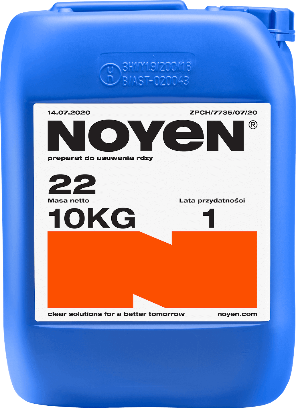 22 NOYEN 10 KG preparat do usuwania rdzy w niebieskim kanistrze