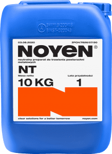 NT NOYEN 10 KG neutralny preparat do trawienia powierzchni metalowych w niebieskim kanistrze