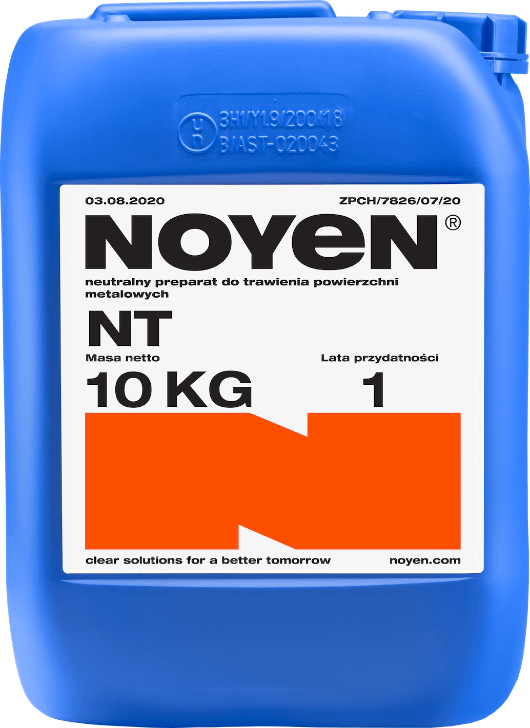 NT NOYEN 10 KG neutralny preparat do trawienia powierzchni metalowych w niebieskim kanistrze