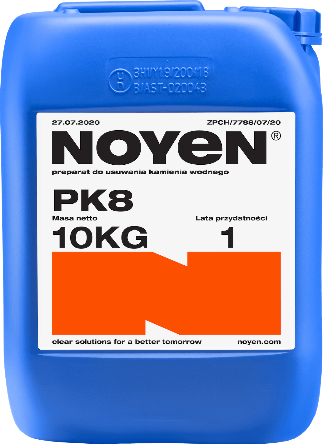 PK8 NOYEN 10 KG preparat do usuwania kamienia wodnego w niebieskim kanistrze